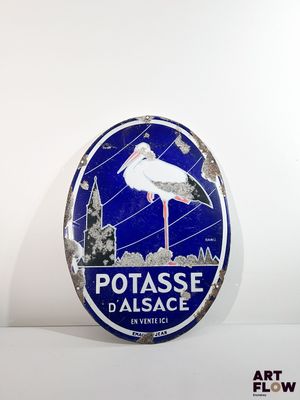 Plaque émaillée ovale Potasse d'Alsace Dimensions : 60 x 45 …