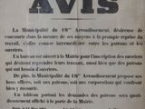 an old french newspaper advertises the arrival of the french army