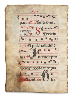 an old manuscript with writing and symbols on it
