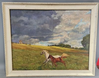 PAVLENCKO, école ukrainienne moderne : "Jument et poulain da…