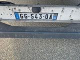 a close up of a license plate on a truck