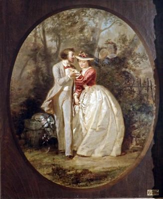 Émile LOUBON (1809-1863) Marivaudages sous l'œil des chapero…