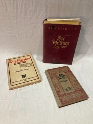 Guerre 1914-1918 : lot de 3 volumes allemands sur la Grande …