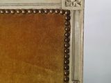 a close up of a picture frame on a table with a white background
