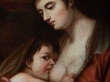 an image of a painting of a woman holding a baby