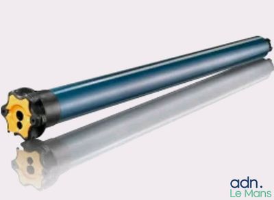 the image shows a blue cylinder with a yellow top and a black bottom