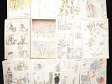 de nombreuses bandes dessinées anciennes sur fond noir