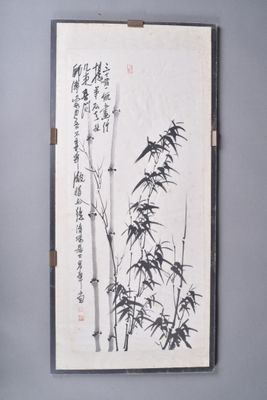 Chine, XXe siècle Deux peintures verticales à l’encre sur pa…