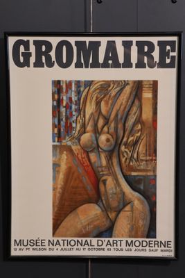 Affiche d'exposition ( Off-set) Marcel GROMMAIRE , expo 63 - Photo 1