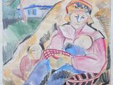 an image of a painting of a woman sitting in a chair