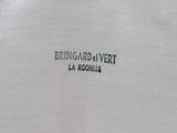 the back of a white shirt with the words bringard o ' vert la rochelle printed on it