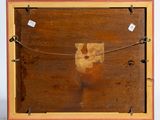 a picture of a wooden box with a piece of paper on it