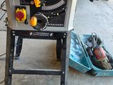 a picture of a table saw on a workbench