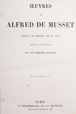 MUSSET : Oeuvres. Paris, Charpentier, s.