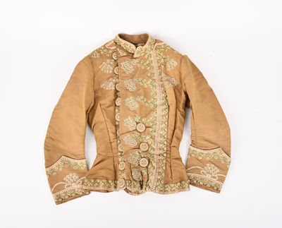 an image of a brown jacket on a white background