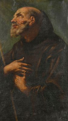 an image of a painting of a man holding a staff