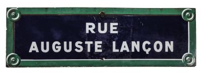 an image of a street sign that reads rue auguste lanon