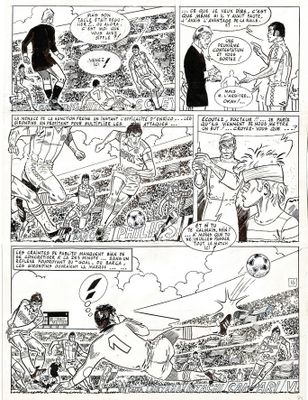 une bande dessinée en noir et blanc représentant un match de baseball