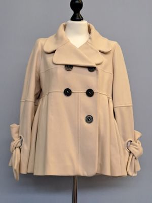 KENZO Veste à basques en laine écrue, col châle, fermeture à… - Photo 1