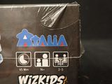 a box with a sticker on it sitting on a table