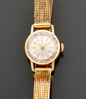 Longines Montre de dame en or jaune 18k 750 millièmes à mouv…