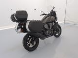 a motorcycle that is parked inside of a building