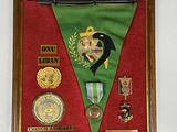 a picture of a picture of a medal display