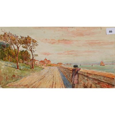 une image représentant un tableau où l'on voit une personne marchant sur une route