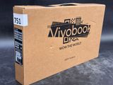 an image of a cardboard box with a black and white logo on it