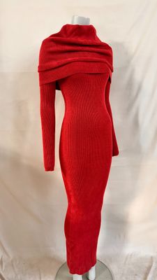 a red knit dress on a mannequin mannequin mannequin mannequin mannequin mannequin mannequin mannequin manne