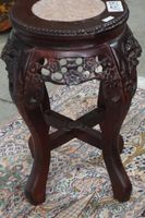 Vase à fleurs chinois - plateau en marbre - H : 46 cm - diam… (photo 2)