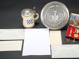 a table with a lot of items on it