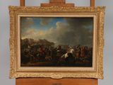 an image of a painting of a painting of a military scene