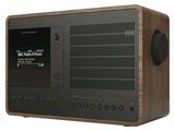 une image représentant une radio en bois dotée d'un écran numérique