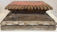 Socle, console, promontoire ancien en bois sculpté avec trac… (photo 3)