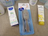 a spoon, toothbrush, toothpaste, toothpaste, toothpaste, toothpaste, toothpaste, toothpaste,