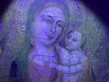 painting of a woman holding a baby in her arms