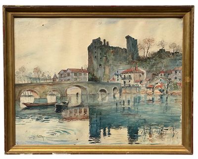 Georges ROSE (1895-1951) Vue de Clisson