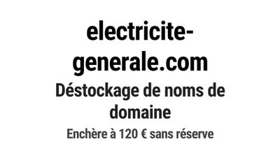 Nom de domaine electricite-generale.