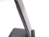 a close up of a cell phone on a stand