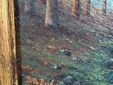 a picture of a painting of a bear in the woods