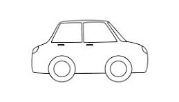 la silhouette d'une voiture est représentée sur un fond blanc