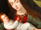 an image of a painting of a woman holding a baby