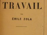 an old book with a title that reads travail and emile zola