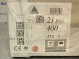 a box with a price label on it sitting on a table