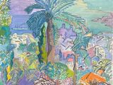 une image représentant un tableau montrant une vue de la ville depuis une fenêtre