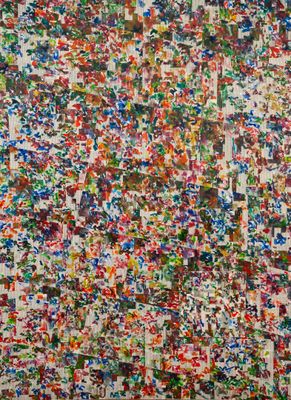 an image of a painting with lots of different colors on it