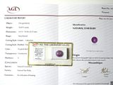 une image représentant un certificat sur lequel figure un diamant violet