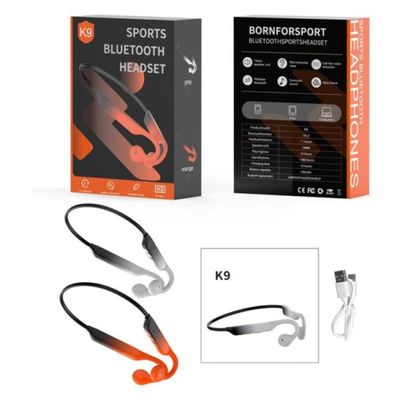 Oreillette bluetooth sport JINHAO K9, noir et orange, conduc…