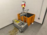 a machine that is sitting in the corner of a room